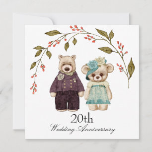 Convite de Aniversário de Casamento de Casal de Ur