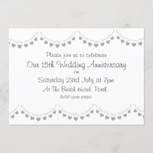 Convite de Aniversário de Casamento de Cristal Mod