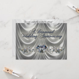 Convite de Aniversário de Casamento de Diamante