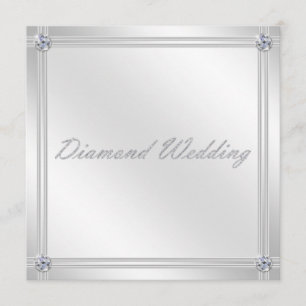 Convite de Aniversário de Casamento de Diamante em