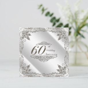 Convite de Aniversário de Casamento de Diamante Fl