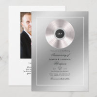 Convite de Aniversário de Casamento de Platina
