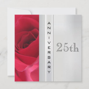 Convite de Aniversário de Casamento de Prata