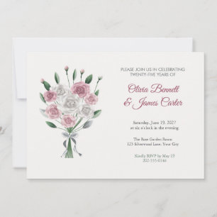 Convite de Aniversário de Casamento de Prata com B