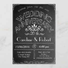 Convite de Aniversário de Casamento em Lousa 20º