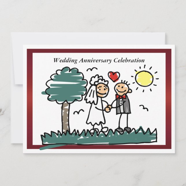 Convite de Aniversário de Casamento Engraçado (Frente)