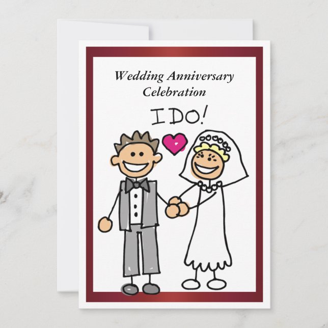 Convite de Aniversário de Casamento Engraçado (Frente)