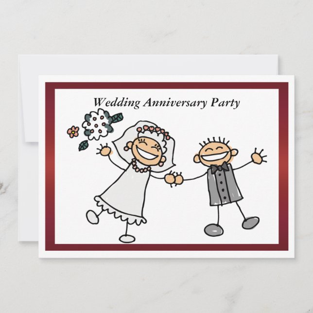 Convite de Aniversário de Casamento Engraçado (Frente)