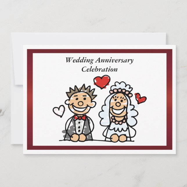 Convite de Aniversário de Casamento Engraçado (Frente)