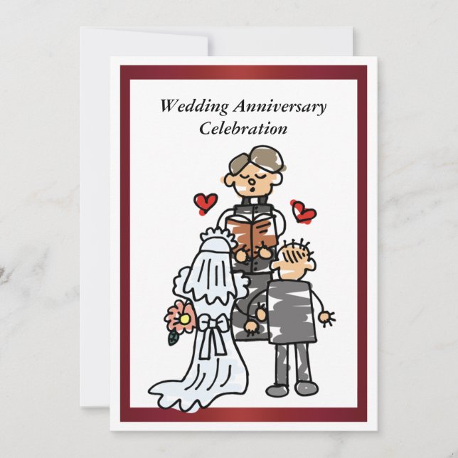 Convite de Aniversário de Casamento Engraçado (Frente)