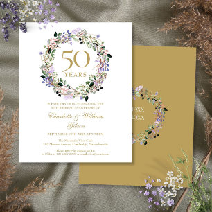 Convite de Aniversário de Casamento Floral Orçamen