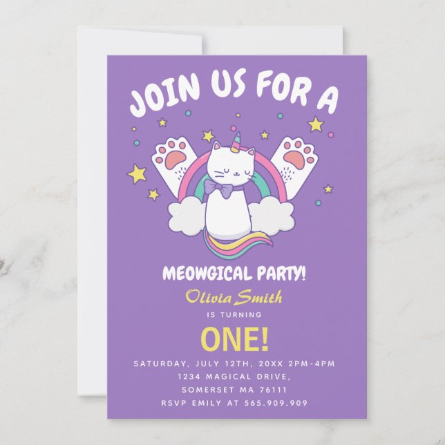 Convite de Aniversário de Caticórnio (Frente)