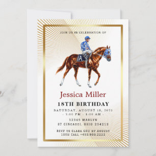 Convite de Aniversário de Cavalo Elegante