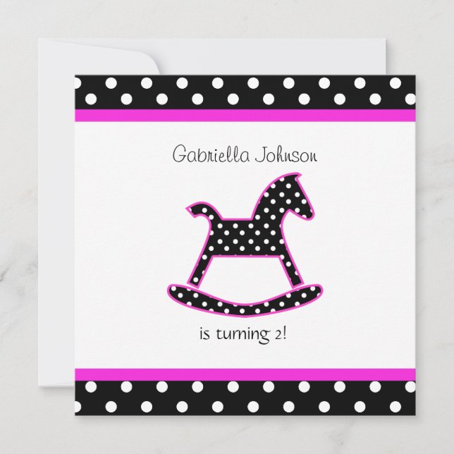 Convite de aniversário de Cavalo Fogueiro (Frente)