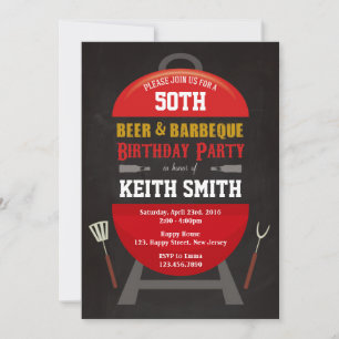 Convite De Aniversário De Cerveja E CHURRASCO - Q