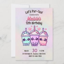 Convite de aniversário de Chá