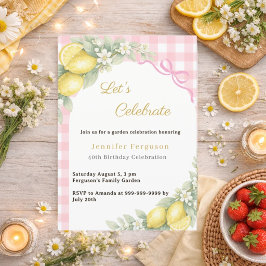 Convite de aniversário de chá de jardim de verão c