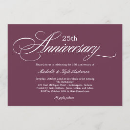 Convite de Aniversário de Charming Script - Roxo