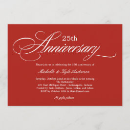 Convite de Aniversário de Charming Script - Vermel