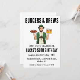 convite de aniversário de churrasco de cerveja