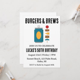 convite de aniversário de churrasco de cerveja