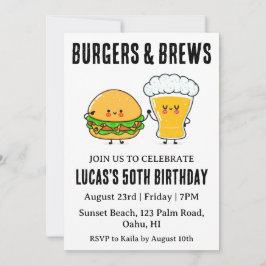 convite de aniversário de churrasco de cerveja
