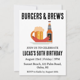 convite de aniversário de churrasco de cerveja