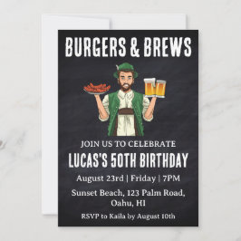 convite de aniversário de churrasco de cerveja