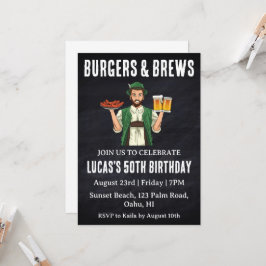 convite de aniversário de churrasco de cerveja