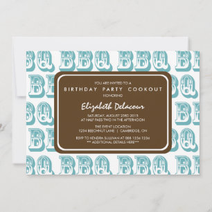 Convite de aniversário de CHURRASCO Ocidental do 