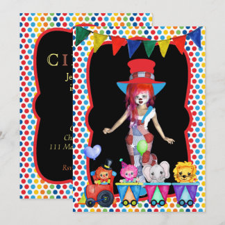 Convite de aniversário de Circo