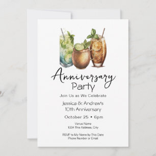 Convite de Aniversário de Cocktail Casual