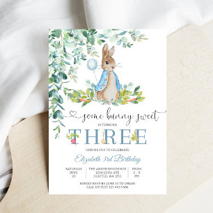 Convite de Aniversário de Coelhinha Menina