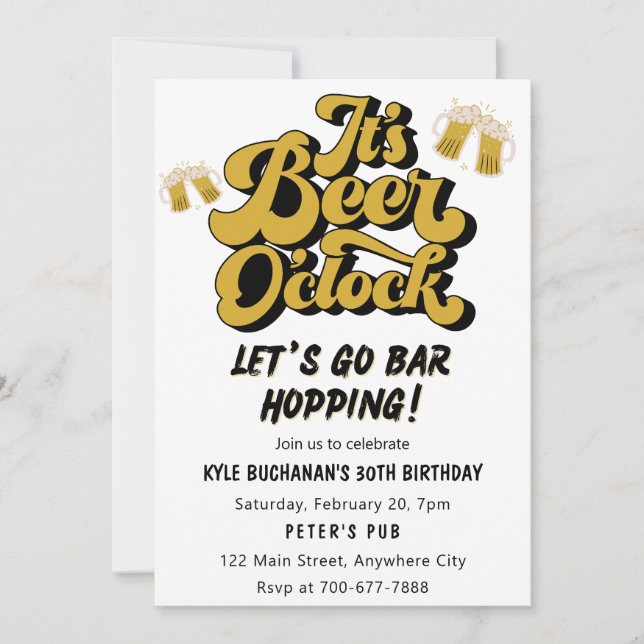 Convite de aniversário de compra do Bar Go vamos (Frente)
