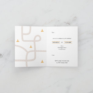 Convite de aniversário de construção