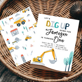 Convite de aniversário de construção