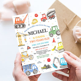 Convite de aniversário de construção