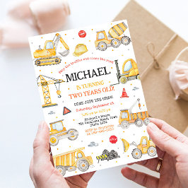 Convite de aniversário de construção