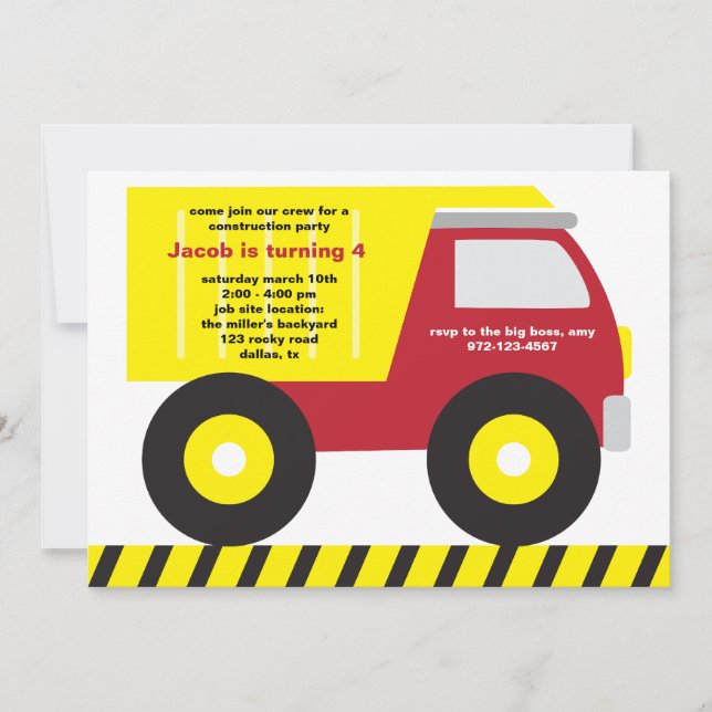 Convite de aniversário de construção (Frente)