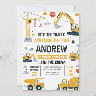 Convite de Aniversário de Construção Pessoal Dump