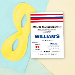 Convite de Aniversário de Cor do História em quadr