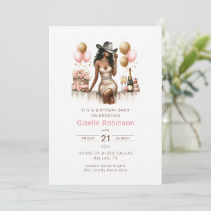 Convite de Aniversário de Cowgirl