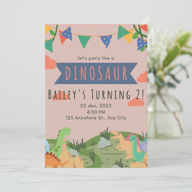 convite de aniversário de crianças (Em pé/Frente)