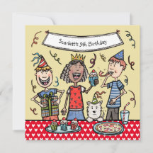 Convite de aniversário de Crianças Personalizadas