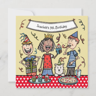 Convite de aniversário de Crianças Personalizadas