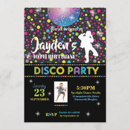 Convite de aniversário de dança Disco