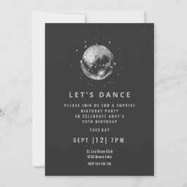convite de aniversário de dança legal da discoteca