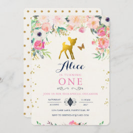 Convite de aniversário de Deer