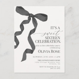 Convite de Aniversário de Dezesseis Anos Sweet Six