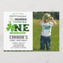 Convite de aniversário de Dia de São Patrício com